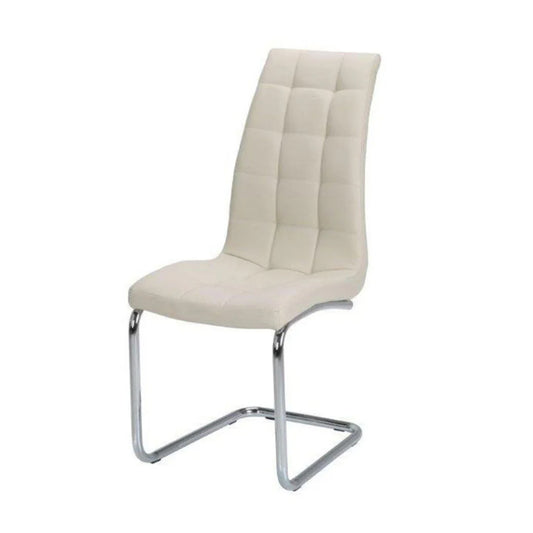 Trpezarijska stolica DC865 Noge hrom/Krem 59x43x104cm