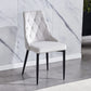 Trpezarijska stolica 1168 Svetlo Siva/Metalne crne noge 455x440x895mm
