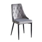 Trpezarijska stolica Bastia Tamno siva/Metalne crne noge 455x440x895mm