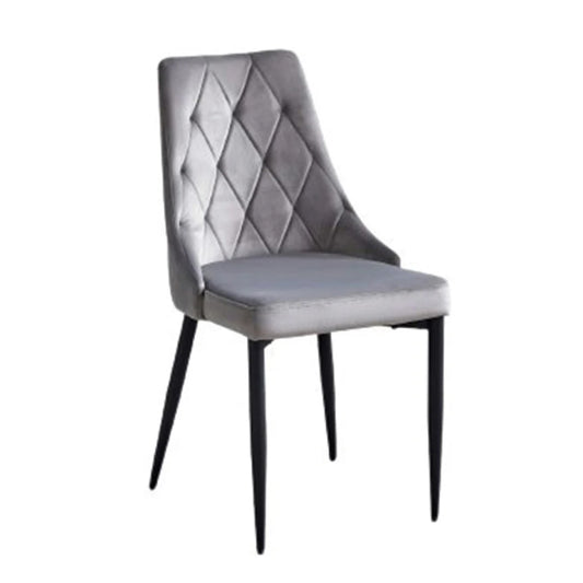 Trpezarijska stolica 1168 Tamno Siva/Metalne crne noge