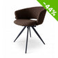 Trpezarijska stolica Coco Braon-Crne noge 660x620x820mm