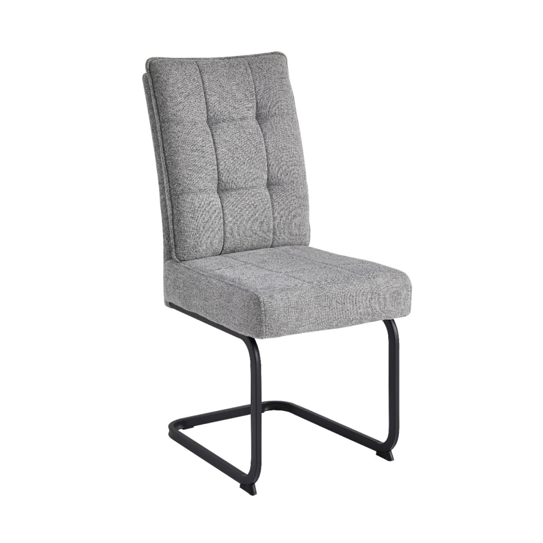 Trpezarijska stolica Molde Siva/Crne metalne noge 575x455x850