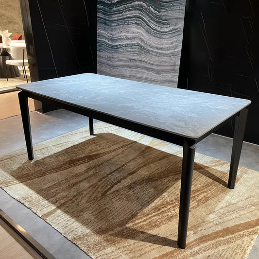 Trpezarijski sto A2578 Hermes Siva keramicka pl /Crne drvene noge 760x895x1600mm