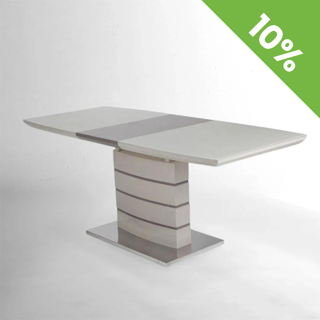 Trpezarijski sto DT122 Medijapan cappuccino vis.sjaj 1400(1800)x800x750 mm