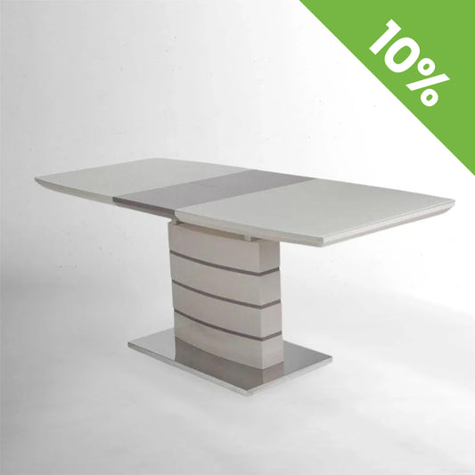 Trpezarijski sto DT122 Medijapan cappuccino vis.sjaj 1400(1800)x800x750 mm