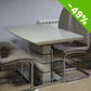 Trpezarijski sto DT122 Medijapan cappuccino vis.sjaj 1400(1800)x800x750 mm