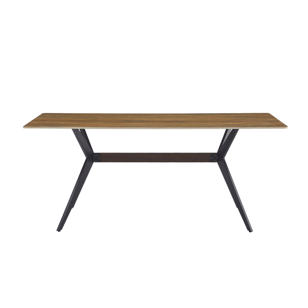 Trpezarijski sto 2476 Hrast keramicka ploca/Crne metalne noge 180