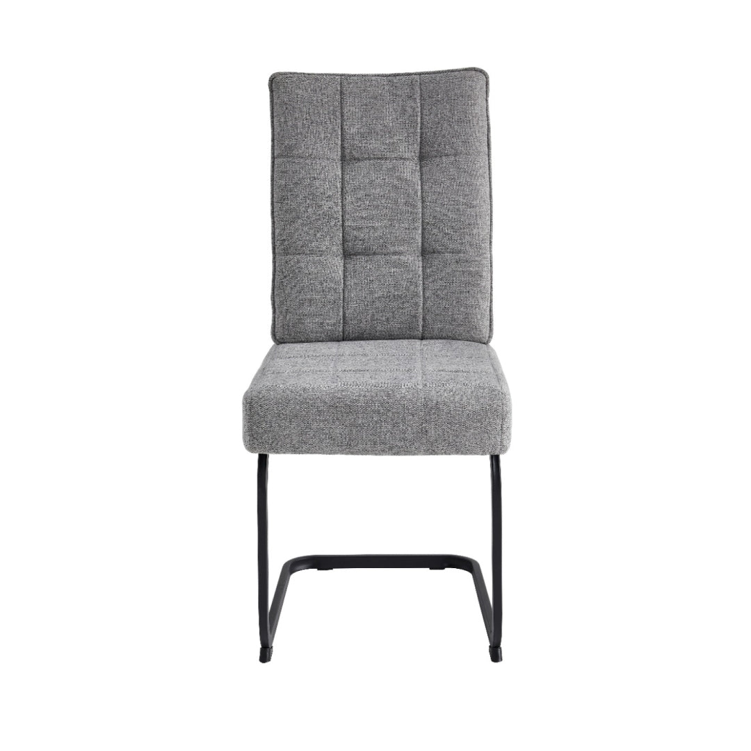 Trpezarijska stolica Molde Siva/Crne metalne noge 575x455x850