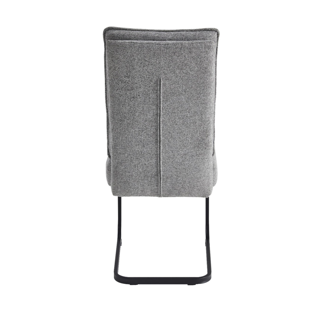 Trpezarijska stolica Molde Siva/Crne metalne noge 575x455x850